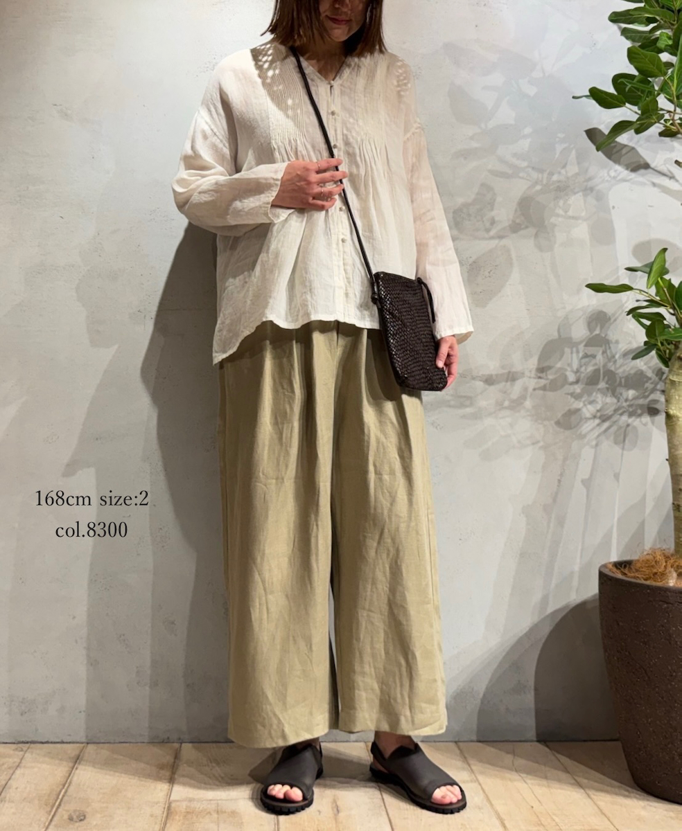 GNMDS2502NLT(パンツ) LINEN TWILL 2TUCK WIDE EASY PANTS│