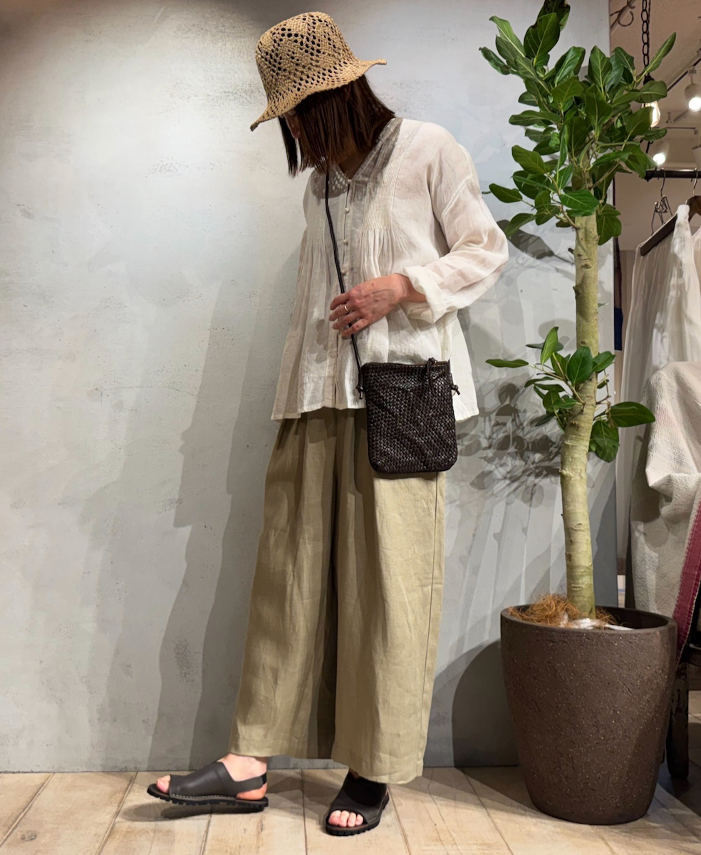 ●GNMDS2502NLT(パンツ) LINEN TWILL 2TUCK WIDE EASY PANTS