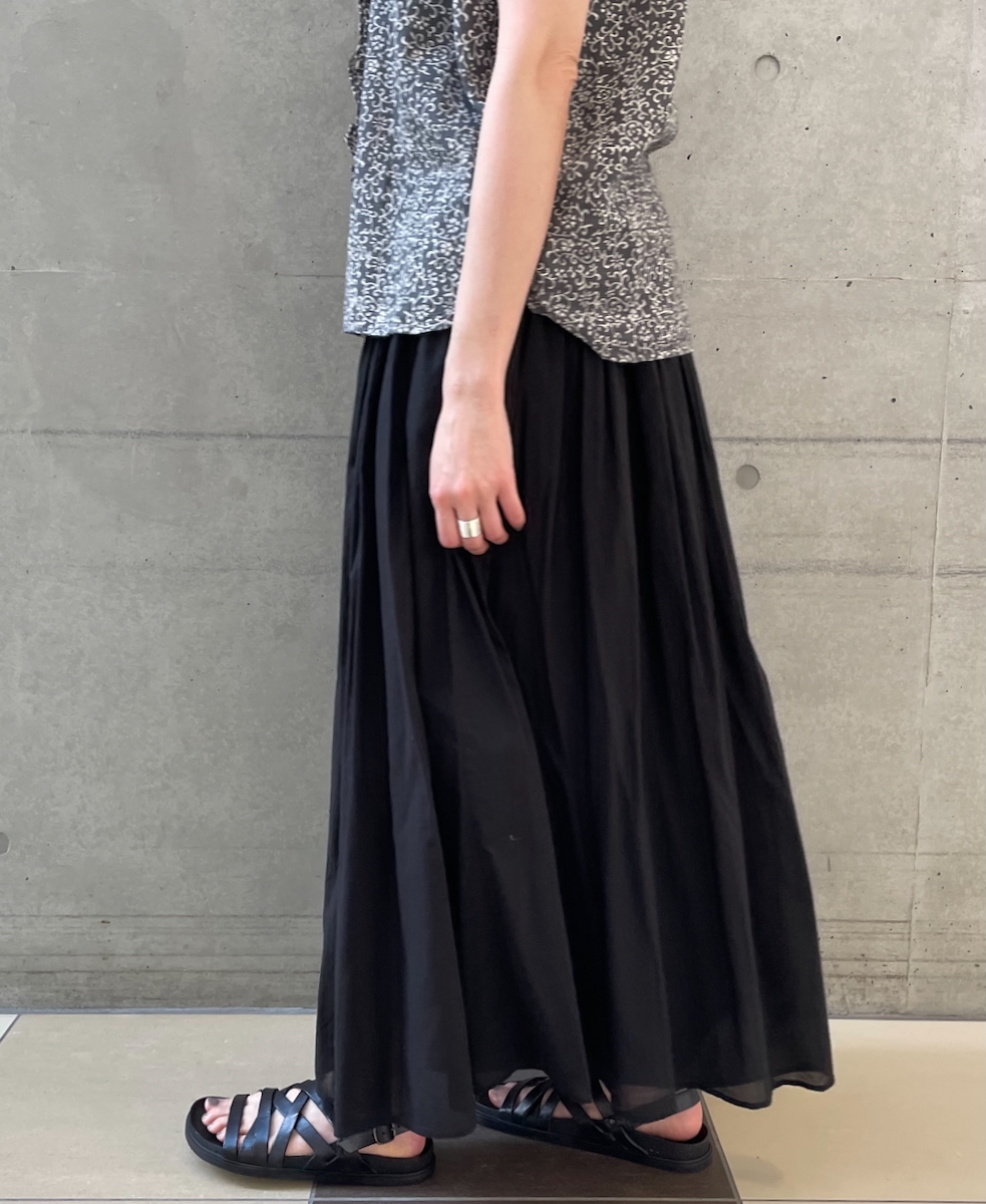 NMDS25226(パンツ) 80s ORGANIC VOILE PLAIN CULOTTES WITH MINI PINTUCK