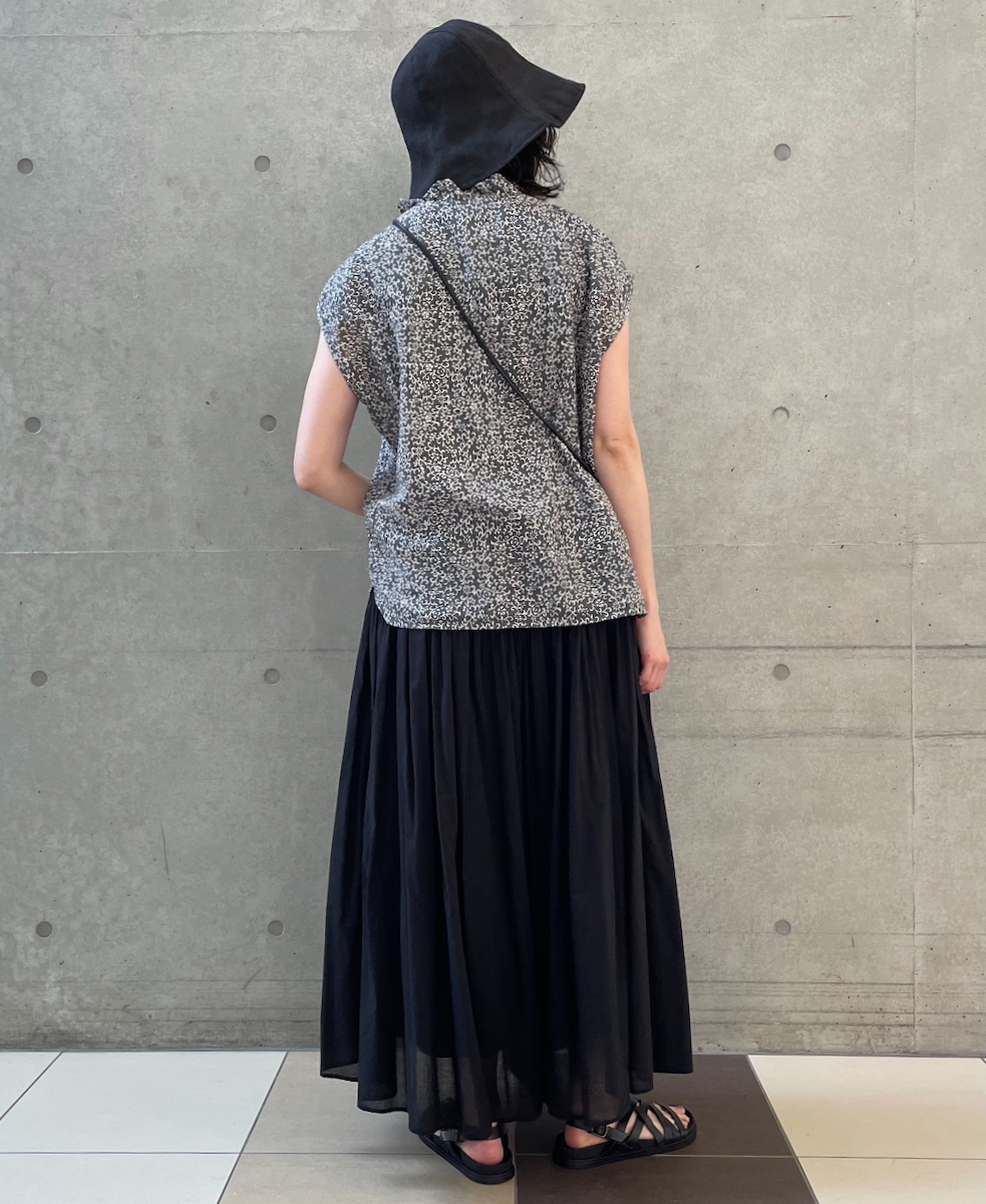 NMDS25226(パンツ) 80s ORGANIC VOILE PLAIN CULOTTES WITH MINI PINTUCK