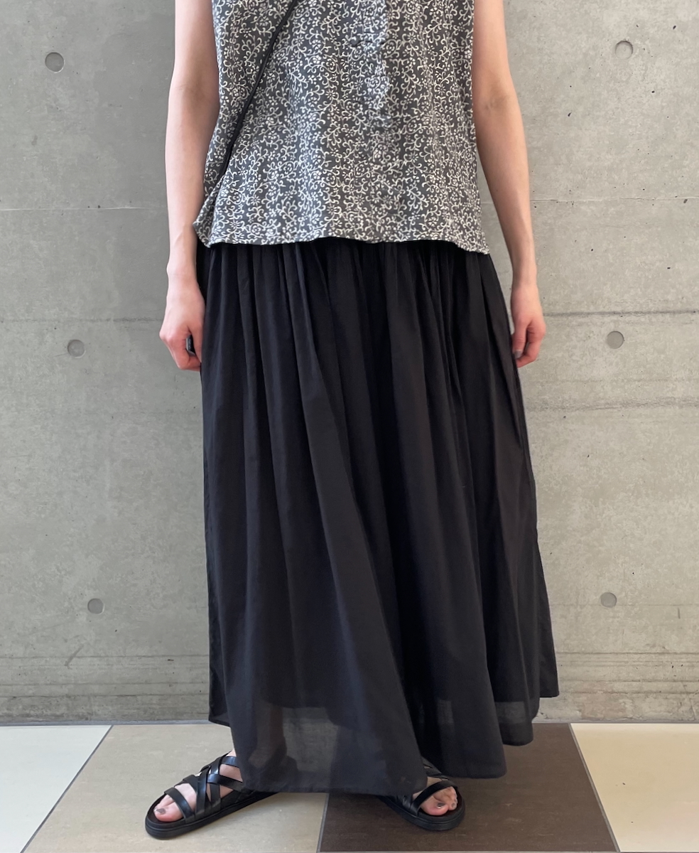 NMDS25226(パンツ) 80s ORGANIC VOILE PLAIN CULOTTES WITH MINI PINTUCK