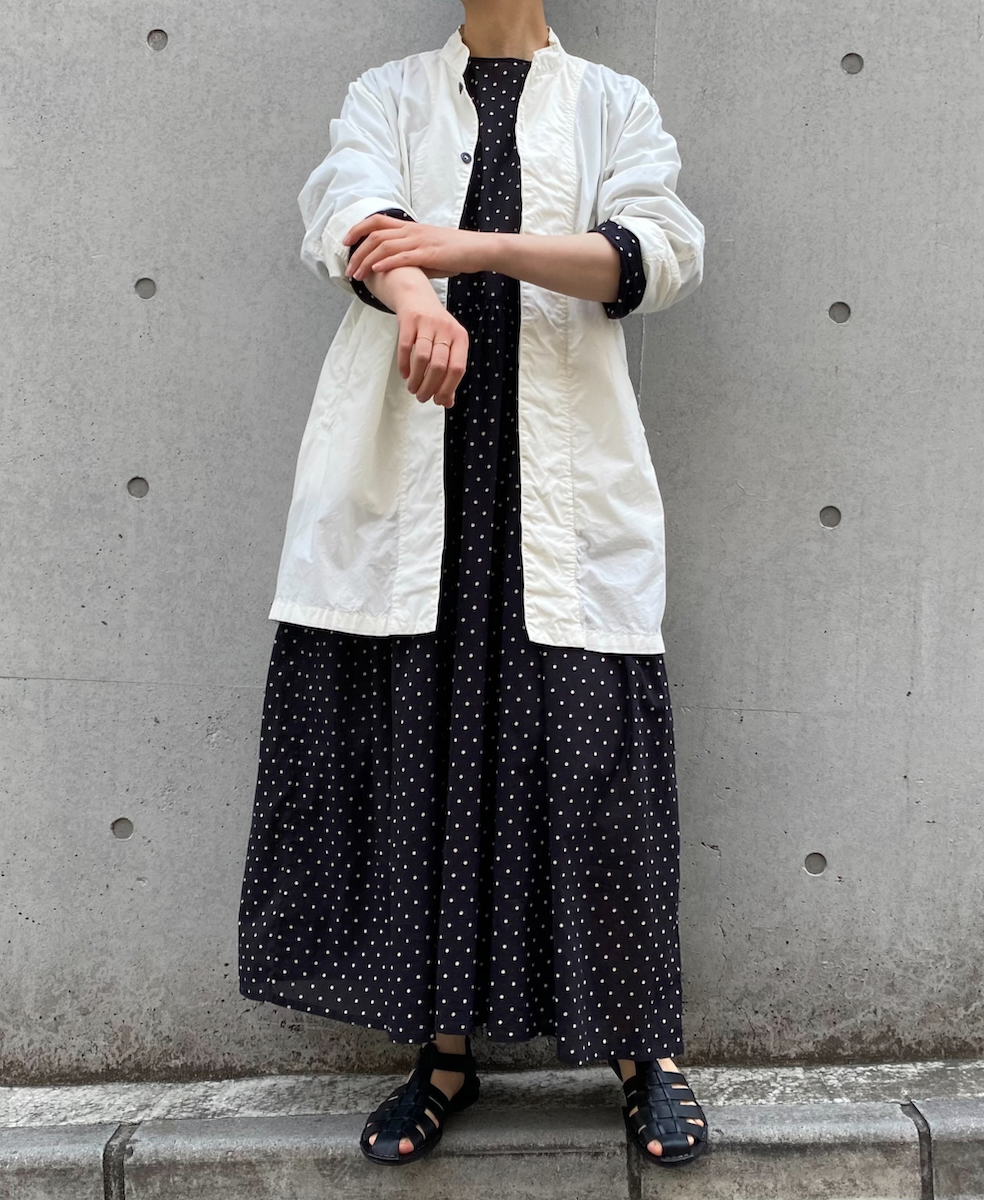 INHT2501CP(ジャケット) 60s COTTON POPLIN OVERDYE STAND COLLAR FLY FRONT JACKET