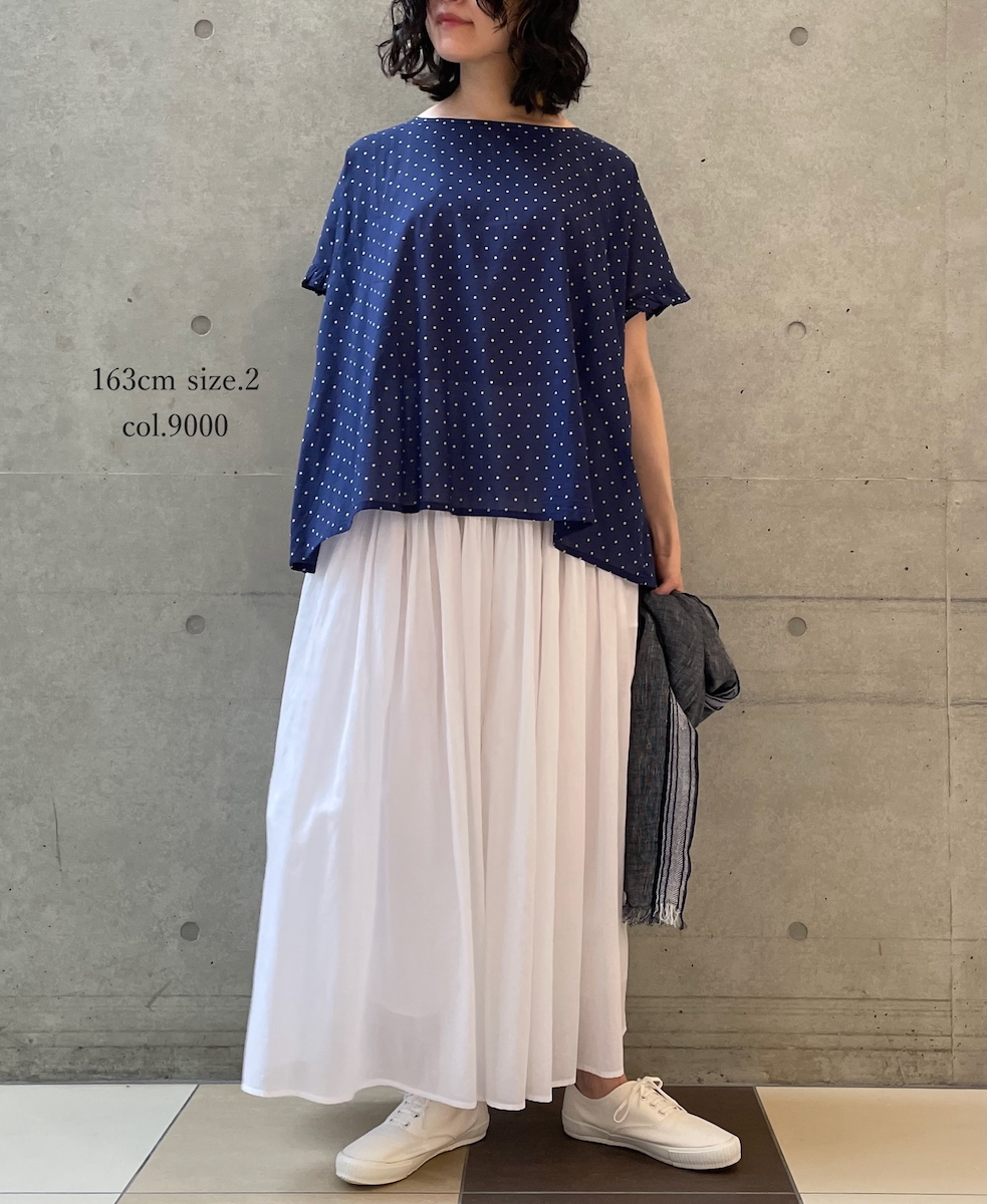 NMDS25226(パンツ) 80s ORGANIC VOILE PLAIN CULOTTES WITH MINI PINTUCK