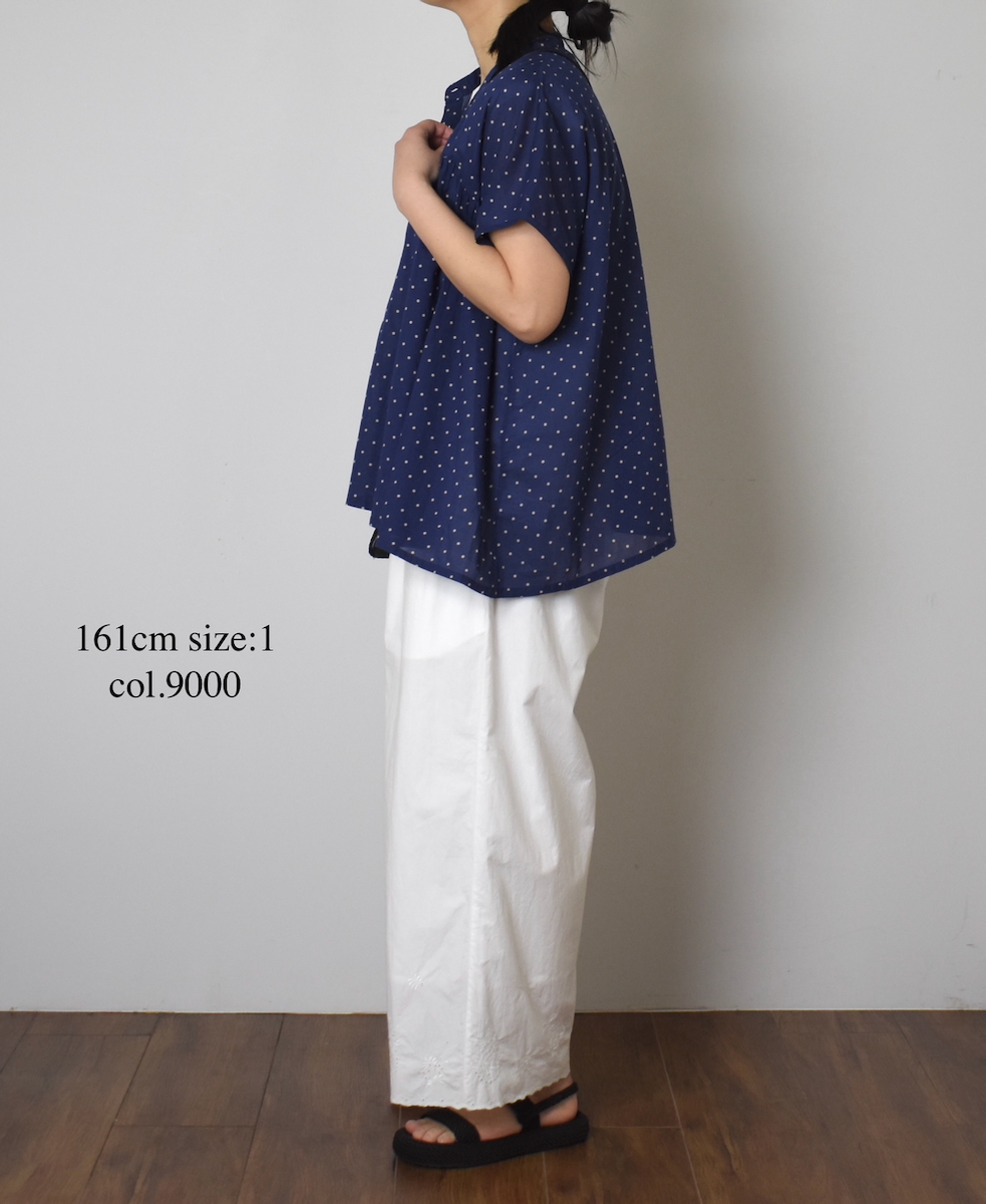INSL25233(パンツ) 60s POPLIN PLAIN WITH CUT WORK EMBROIDERY EASY PANTS