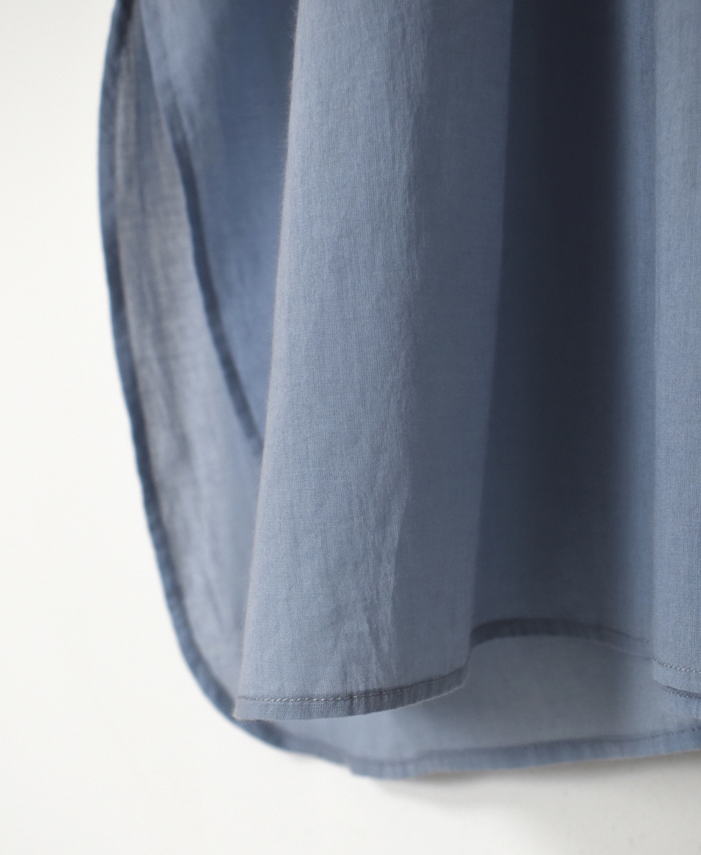 NSL25044(ワンピース) 80s COTTON VOILE PLAIN BANDED COLLAR S/SL PINTUCK DRESS