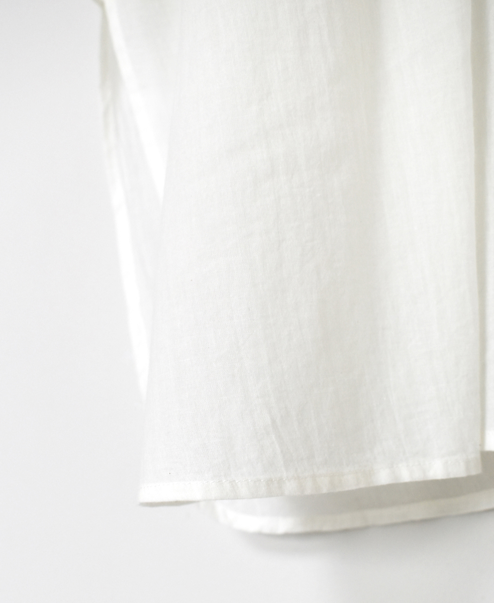 NSL25044(ワンピース) 80s COTTON VOILE PLAIN BANDED COLLAR S/SL PINTUCK DRESS