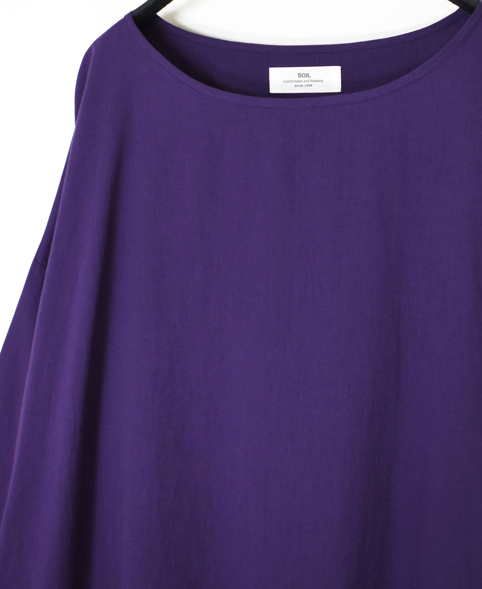 NSL25033(ワンピース) 60s CAMBRIC PLAIN CREW-NECK BACK SIDE GATHERED DRESS WITH LINING