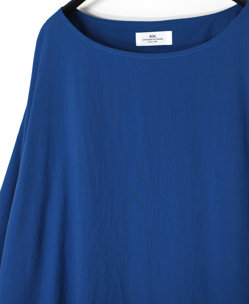 NSL25033(ワンピース) 60s CAMBRIC PLAIN CREW-NECK BACK SIDE GATHERED DRESS WITH LINING