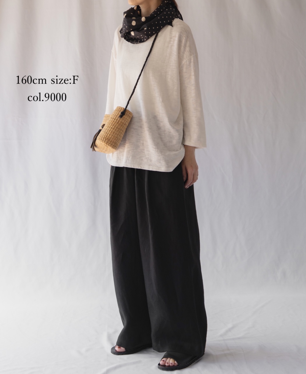 GNSL25041(Tシャツ) SLUB VINTAGE CREW-NECK 3/4SL LONG SHIRT