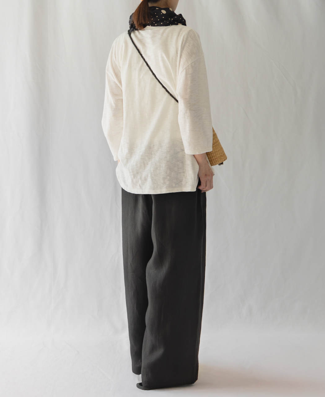 GNSL25041(Tシャツ) SLUB VINTAGE CREW-NECK 3/4SL LONG SHIRT