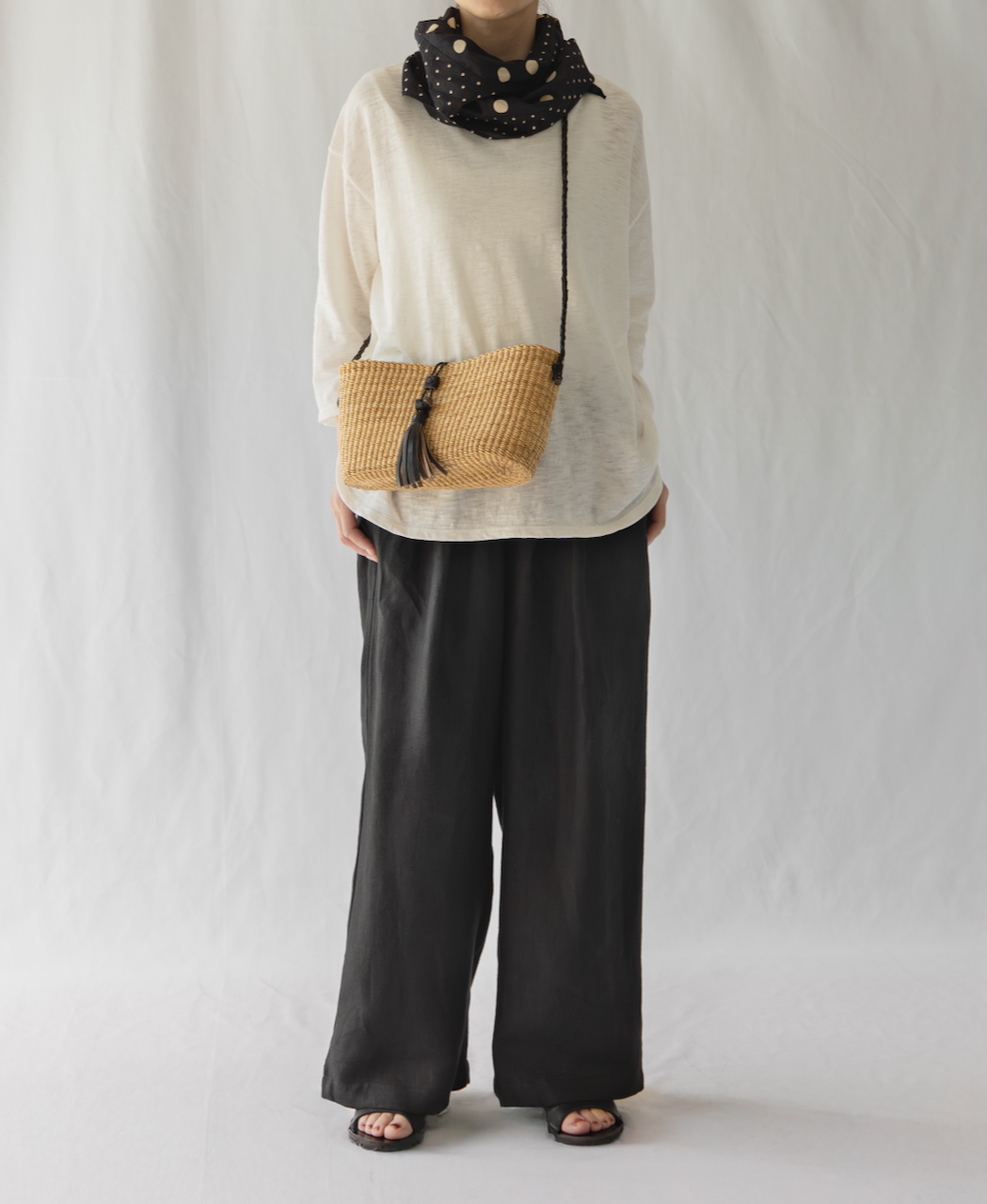 GNSL25041(Tシャツ) SLUB VINTAGE CREW-NECK 3/4SL LONG SHIRT