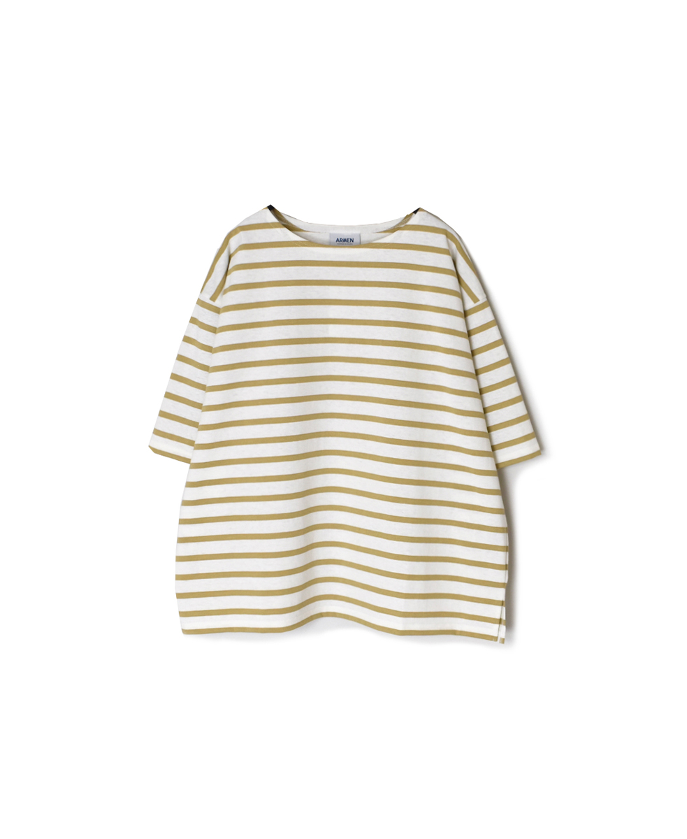 NLA2501(Tシャツ) REGULAR STRIPE DROP SHOULDER SHORT SLEEVE BASQUE SHIRT