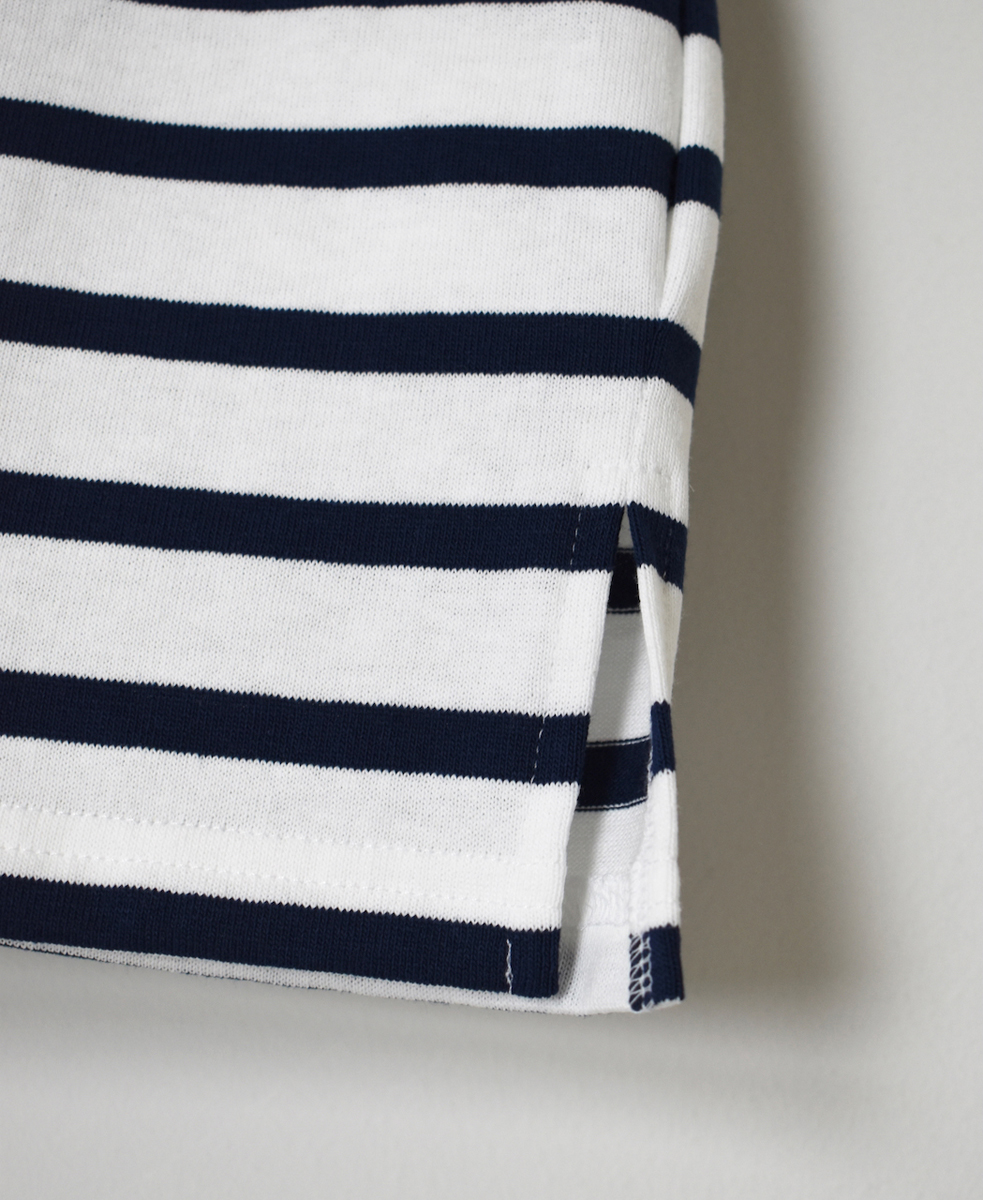 NLA2501(Tシャツ) REGULAR STRIPE DROP SHOULDER SHORT SLEEVE BASQUE SHIRT