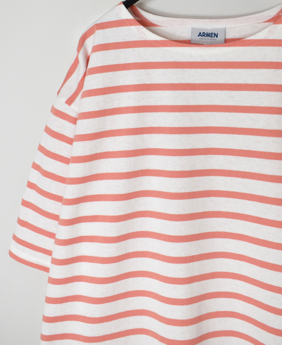 NLA2501(Tシャツ) REGULAR STRIPE DROP SHOULDER SHORT SLEEVE BASQUE SHIRT
