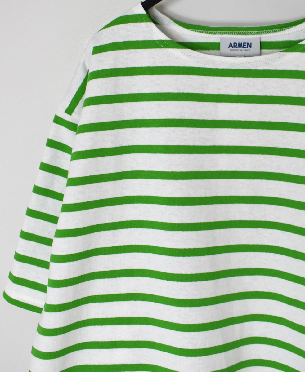 NLA2501(Tシャツ) REGULAR STRIPE DROP SHOULDER SHORT SLEEVE BASQUE SHIRT