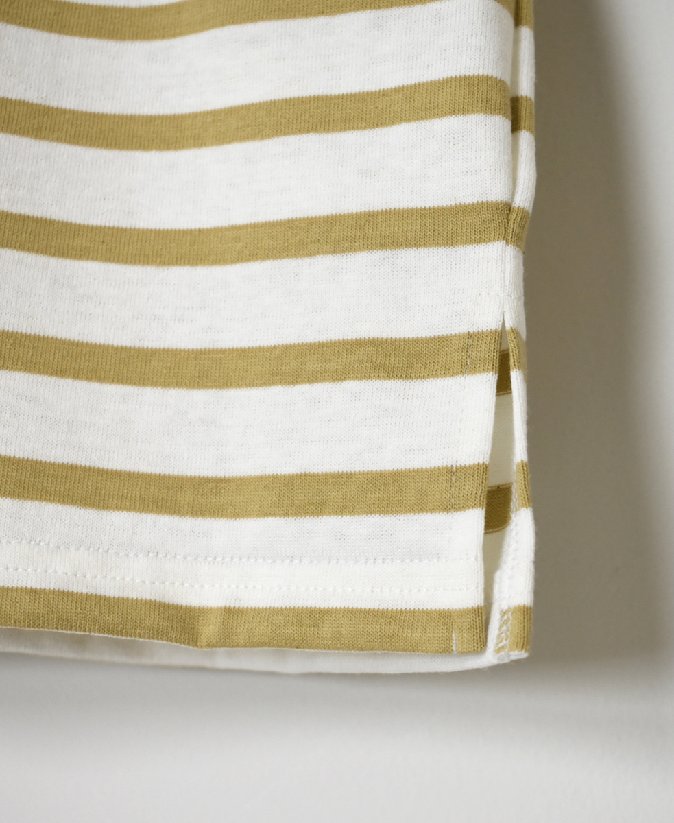 NLA2501(Tシャツ) REGULAR STRIPE DROP SHOULDER SHORT SLEEVE BASQUE SHIRT