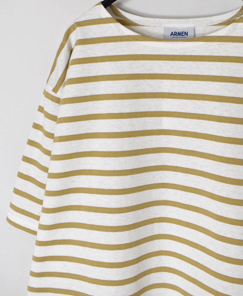 NLA2501(Tシャツ) REGULAR STRIPE DROP SHOULDER SHORT SLEEVE BASQUE SHIRT
