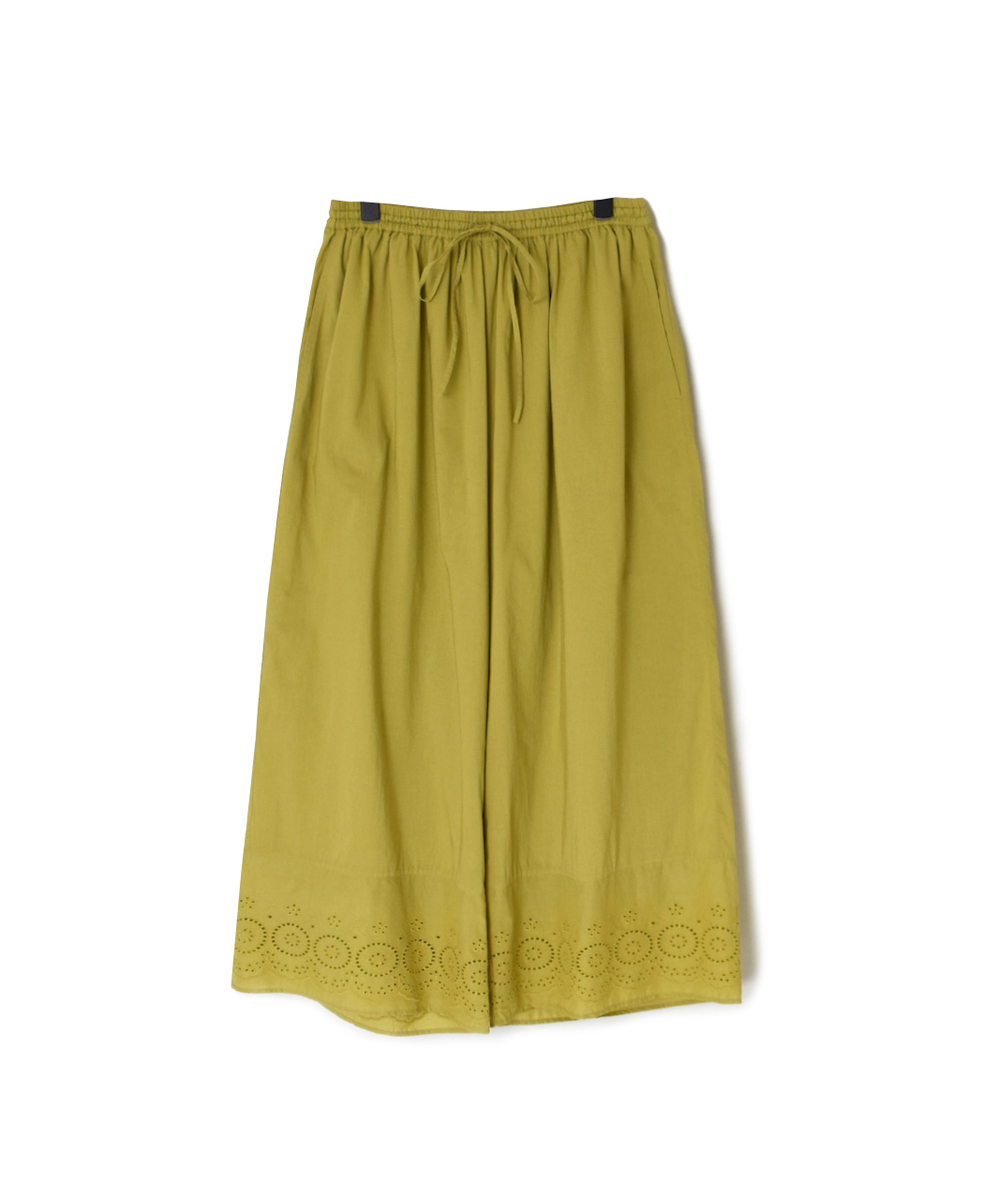 INSL23224 (パンツ) 80s VOILE PLAIN WITH CUT WORK LACE EASY PANTS
