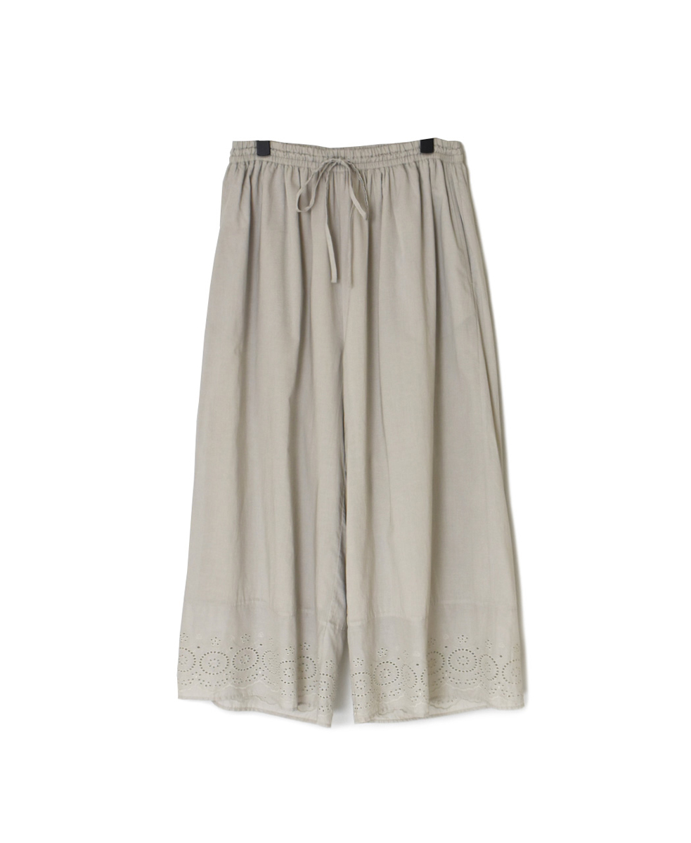 INSL23224 (パンツ) 80s VOILE PLAIN WITH CUT WORK LACE EASY PANTS