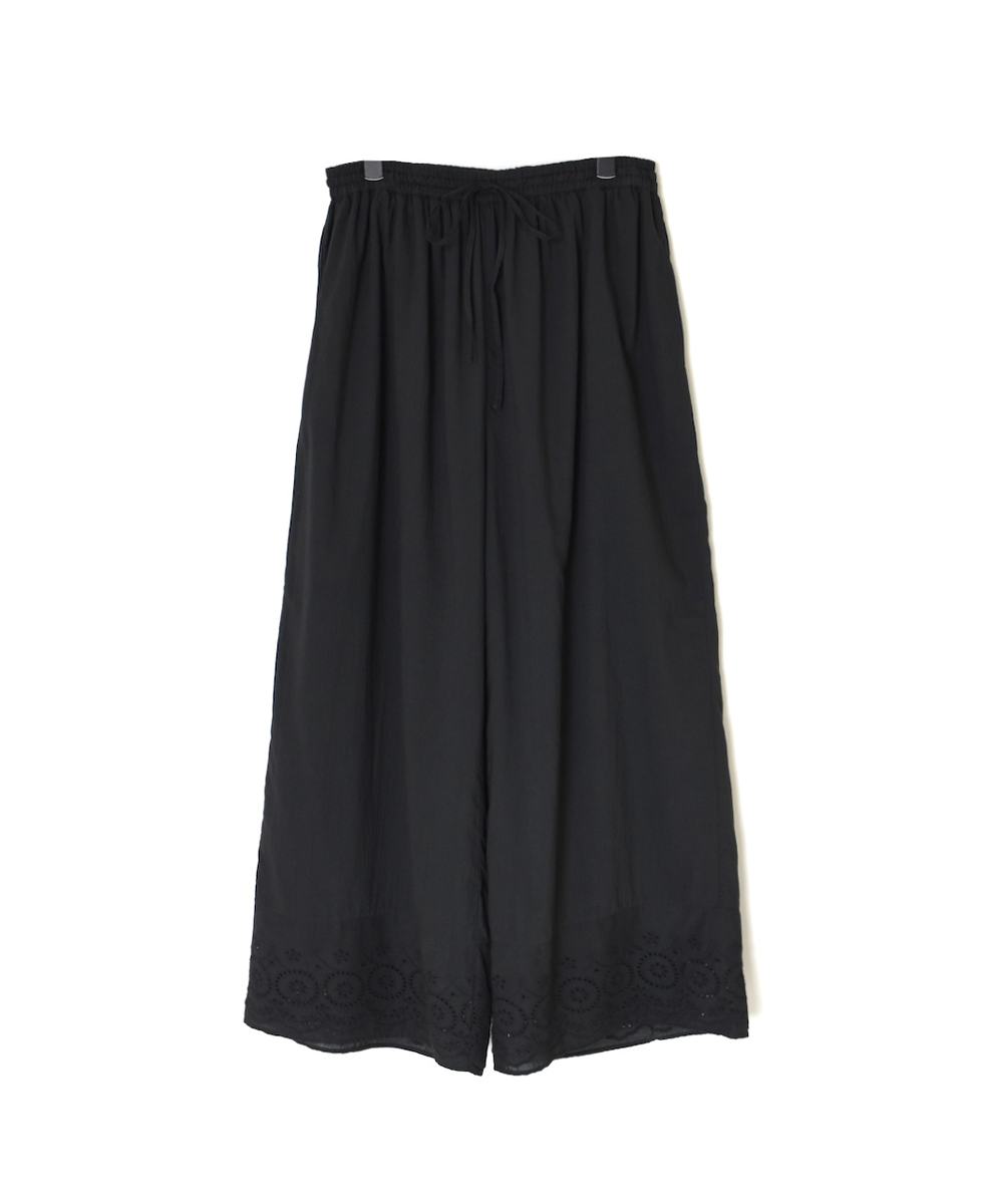 INSL23224 (パンツ) 80s VOILE PLAIN WITH CUT WORK LACE EASY PANTS
