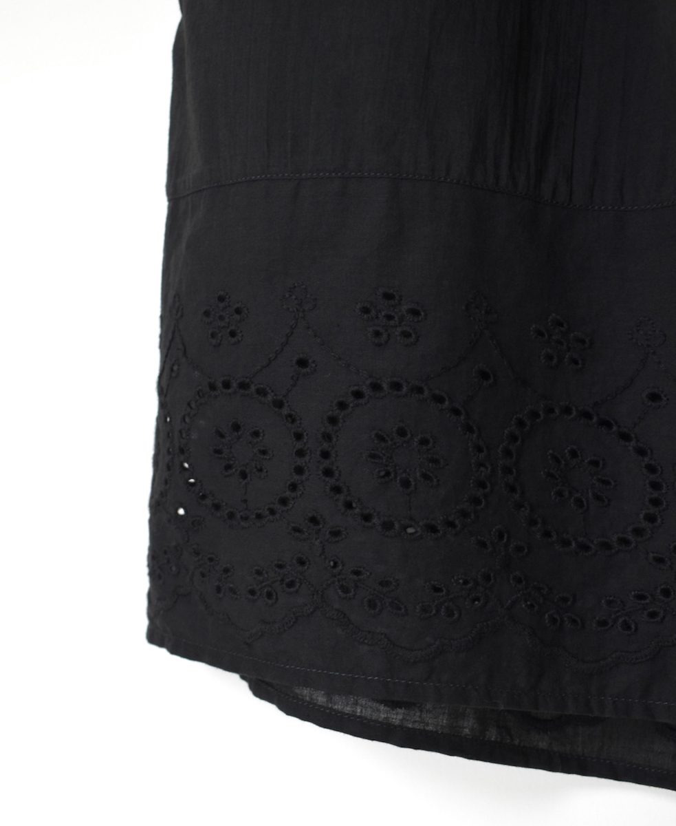 INSL23224 (パンツ) 80s VOILE PLAIN WITH CUT WORK LACE EASY PANTS