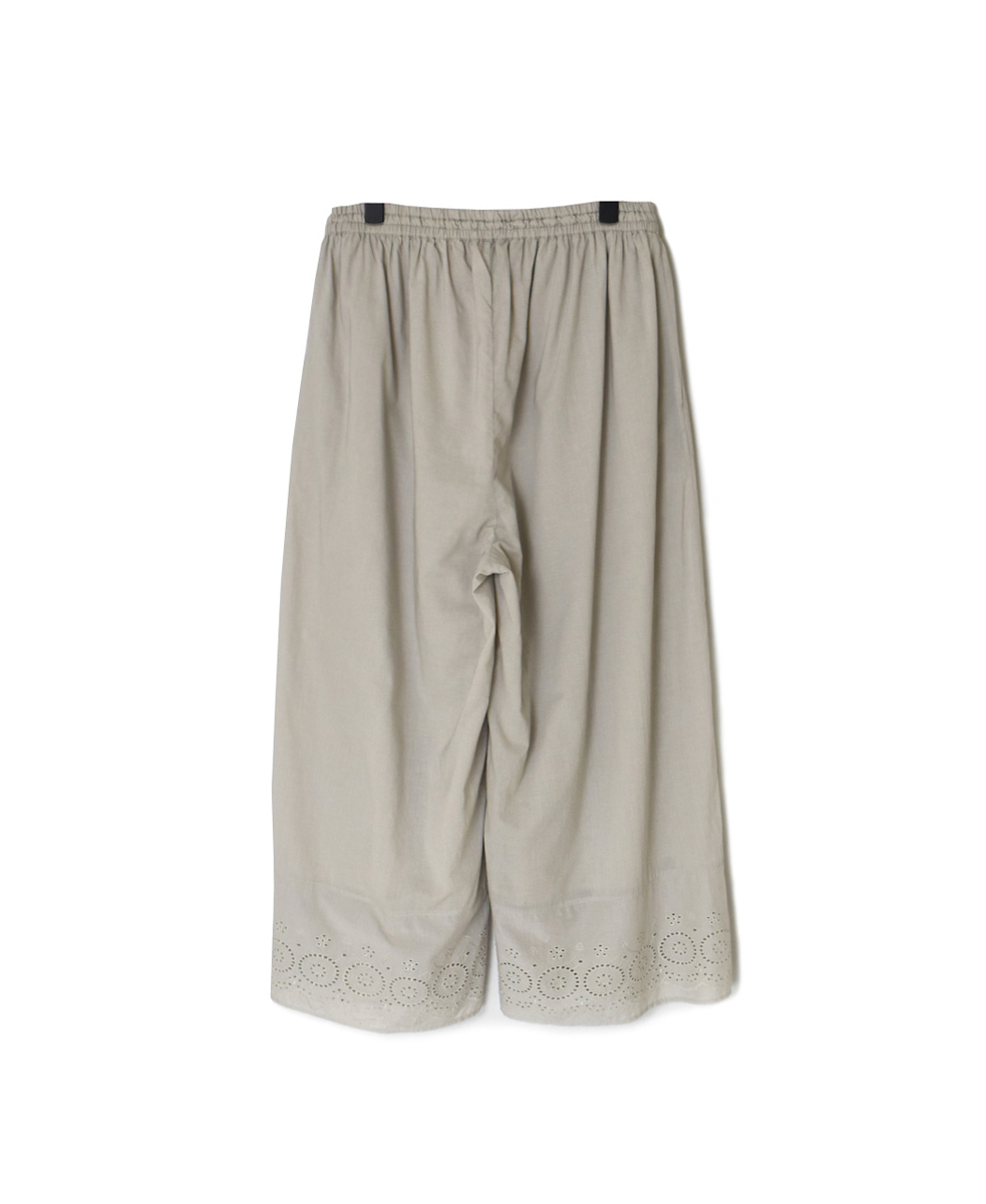 INSL23224 (パンツ) 80s VOILE PLAIN WITH CUT WORK LACE EASY PANTS