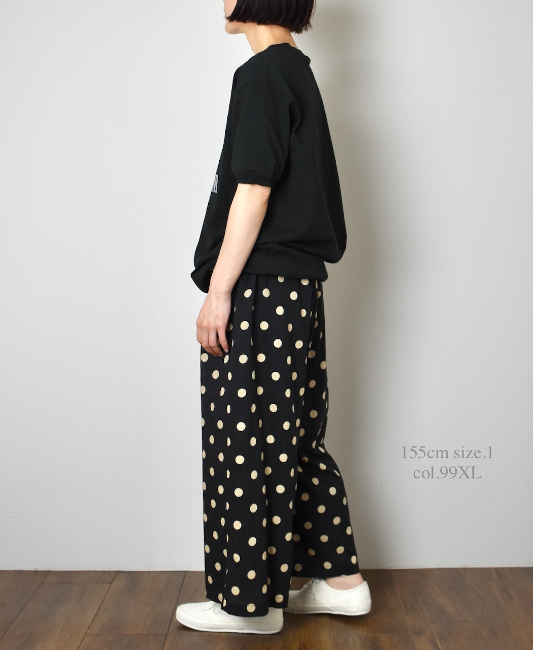NSL22016 (パンツ) COTTON VOILE DOT PRINT WIDE EASY PANTS