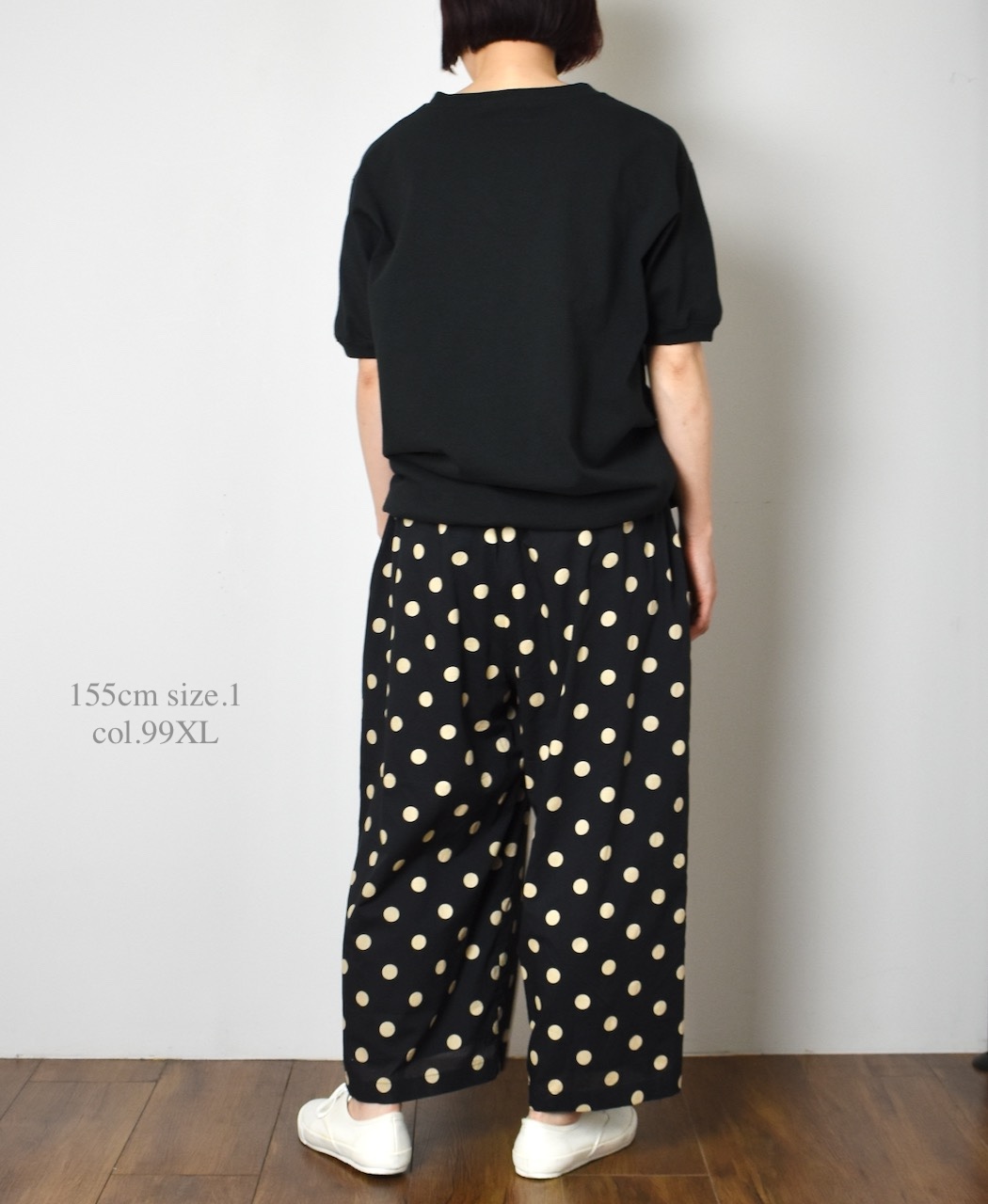 NSL22016 (パンツ) COTTON VOILE DOT PRINT WIDE EASY PANTS