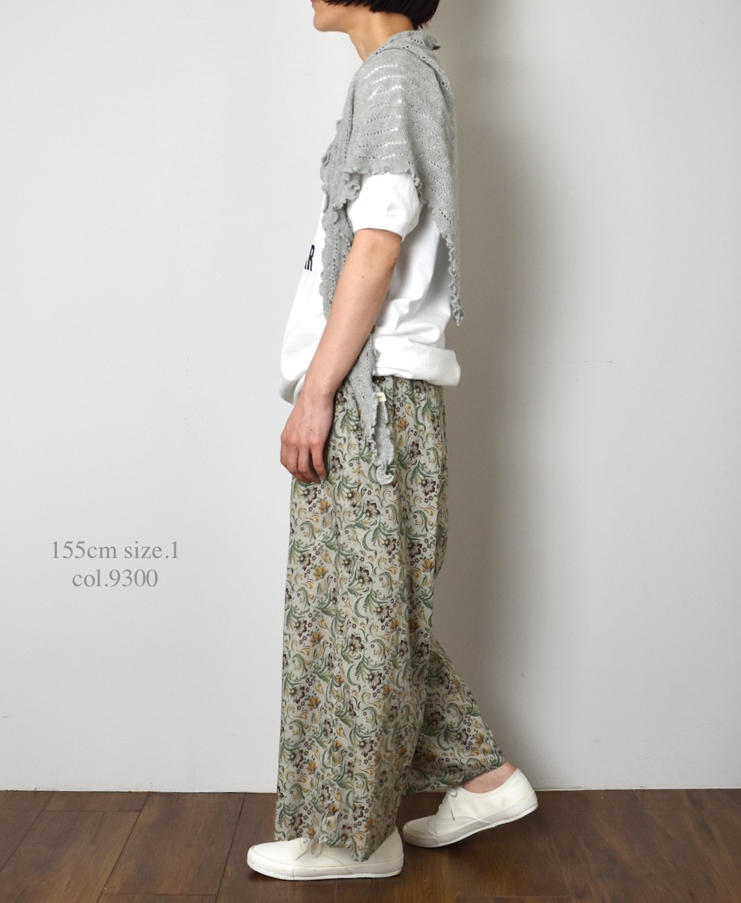 NSL25096(パンツ) 80s VOILE PAISLEY FLOWER PRINT WIDE EASY PANTS