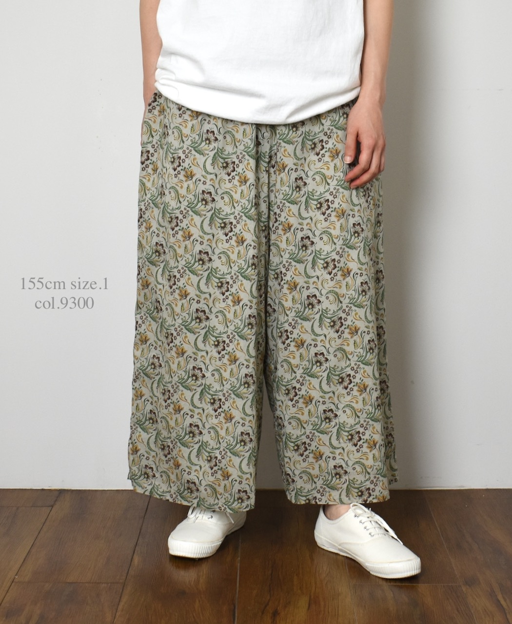 NSL25096(パンツ) 80s VOILE PAISLEY FLOWER PRINT WIDE EASY PANTS