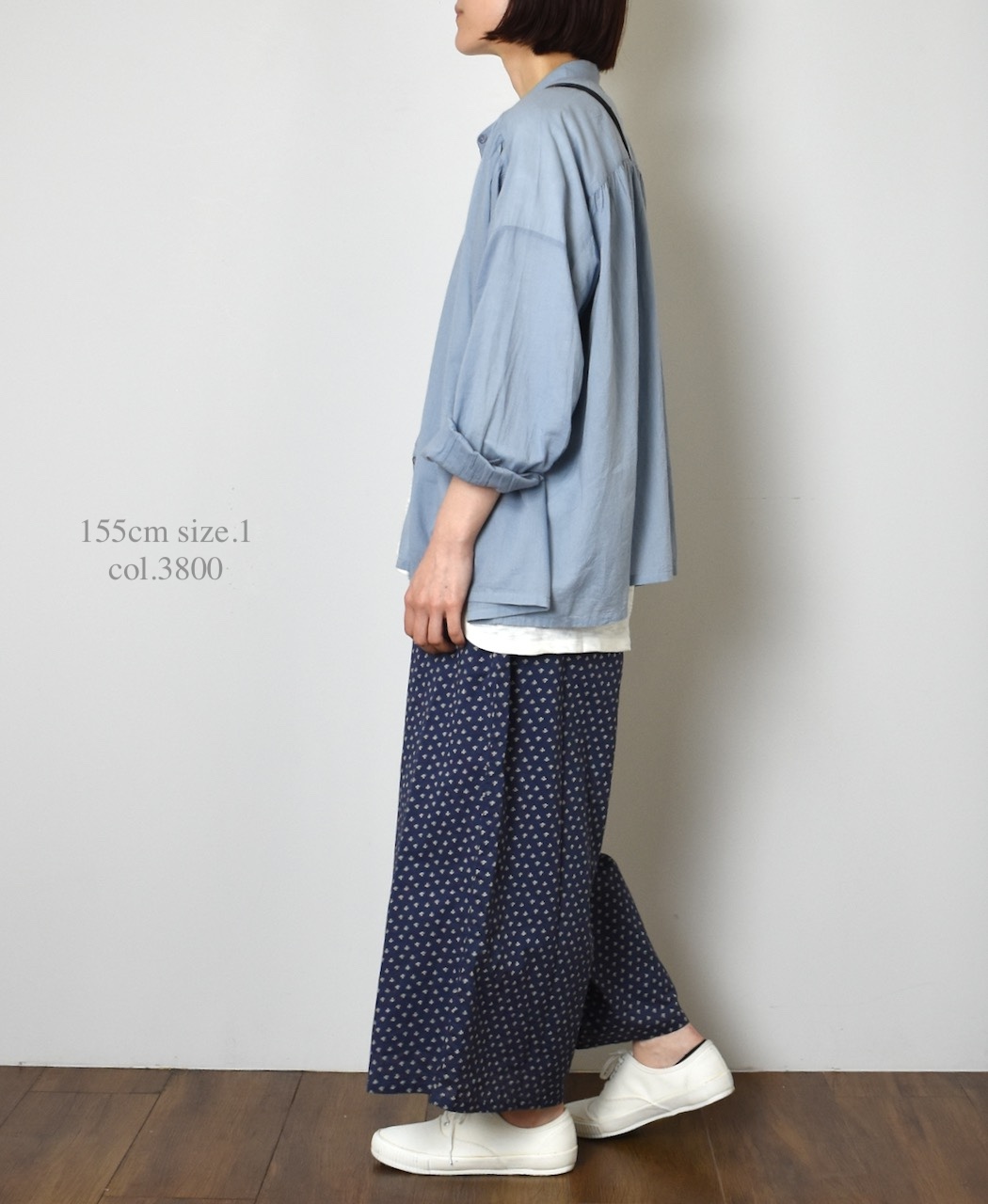 NSL25106(パンツ) 80s COTTON VOILE SMALL FLOWER PRINT WIDE EASY PANTS