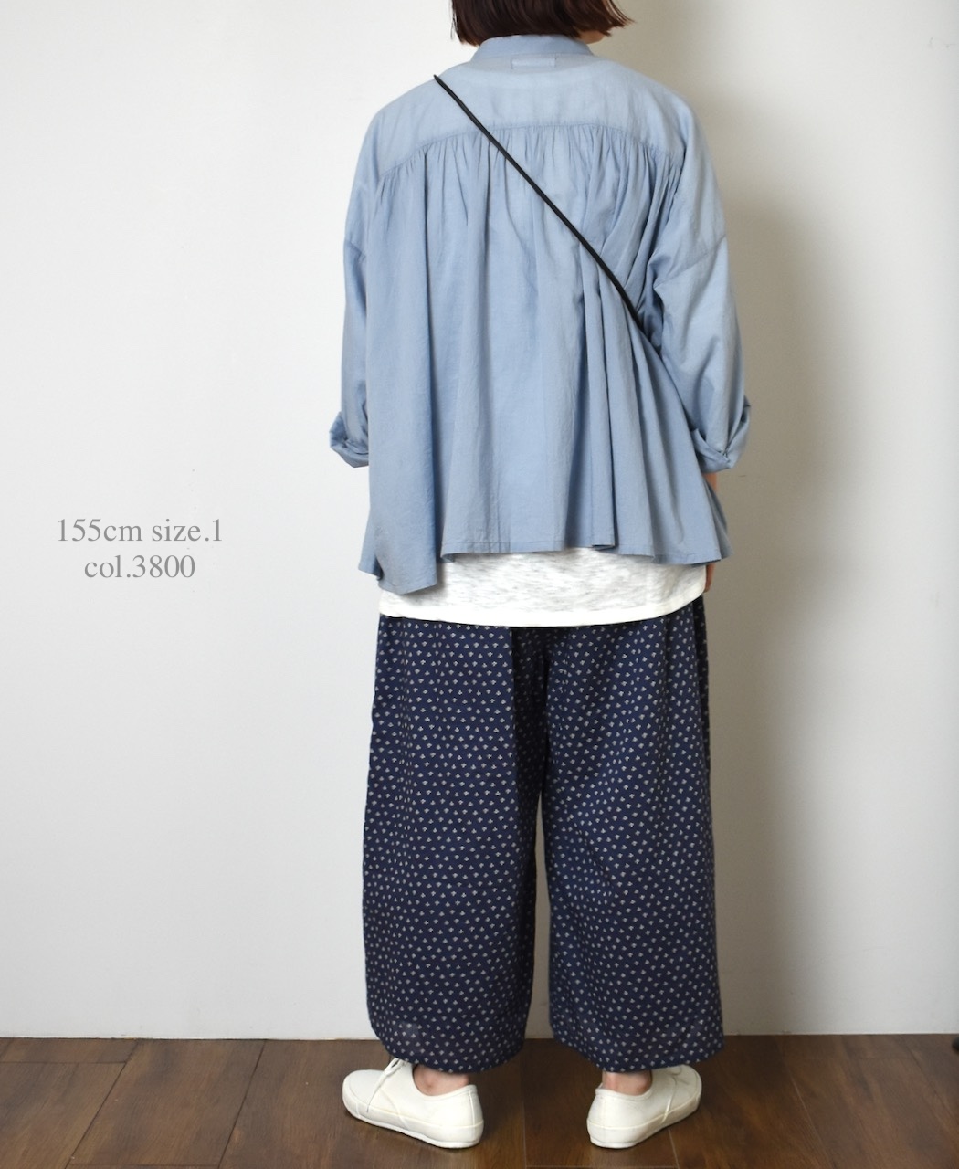 NSL25106(パンツ) 80s COTTON VOILE SMALL FLOWER PRINT WIDE EASY PANTS