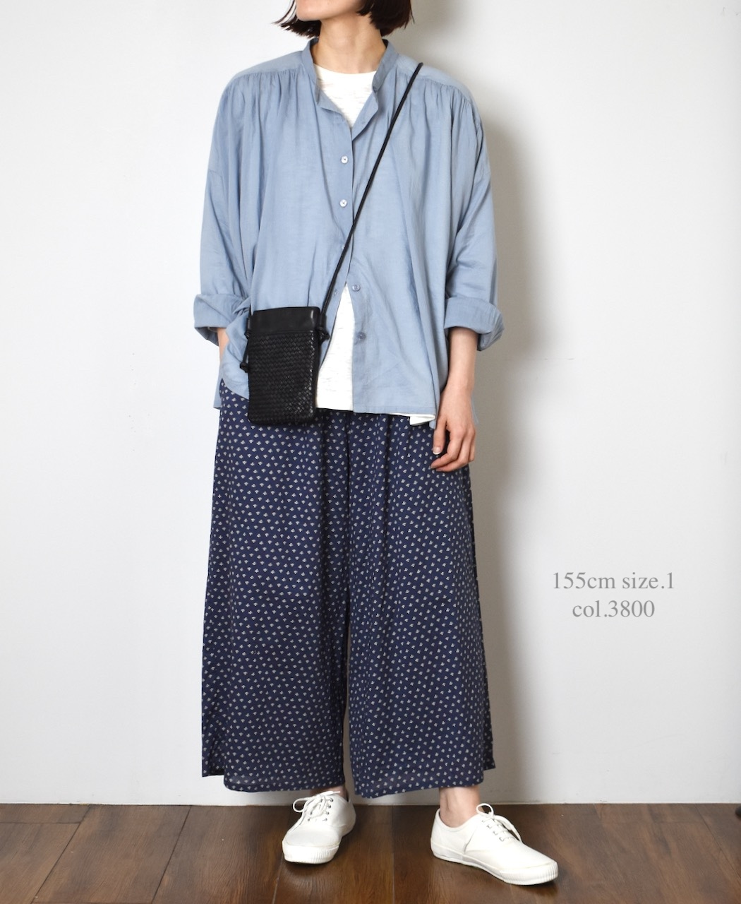 NSL25106(パンツ) 80s COTTON VOILE SMALL FLOWER PRINT WIDE EASY PANTS