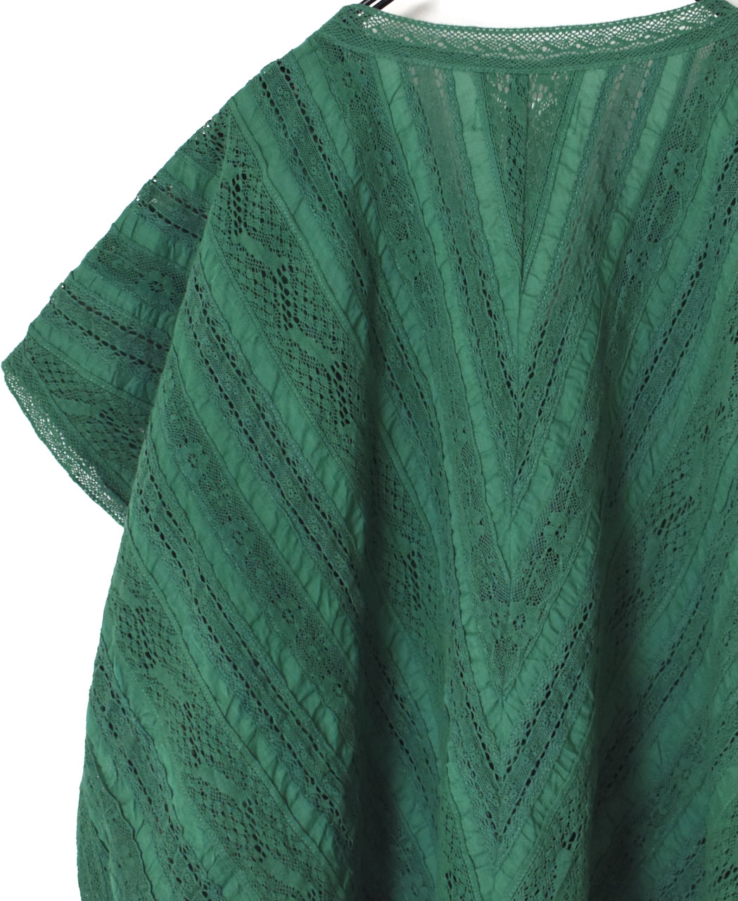 NSL25063(ブラウス) VOILE LACE ALL LACE FRENCH/SL PONCHO