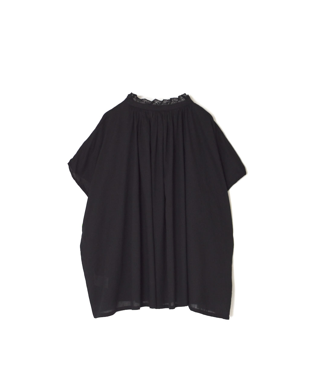 NSL25061(ブラウス) VOILE LACE NECK LACE GATHERED SMOCK