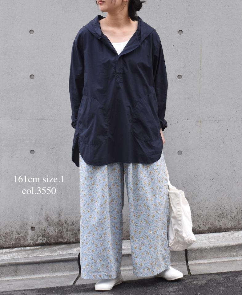 INAM2516FD(パンツ) COTTON FLOWER PRINT GATHERED EASY PANTS WITH LINING