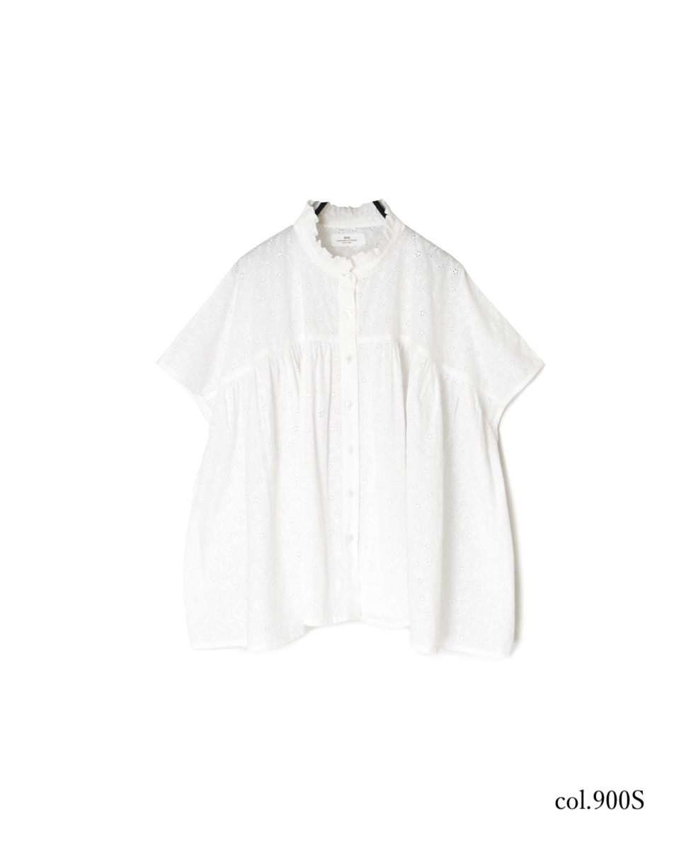 NSL25071(シャツ) ALL HEMLA FRILL CPLLAR FRENCH/SL SHIRT