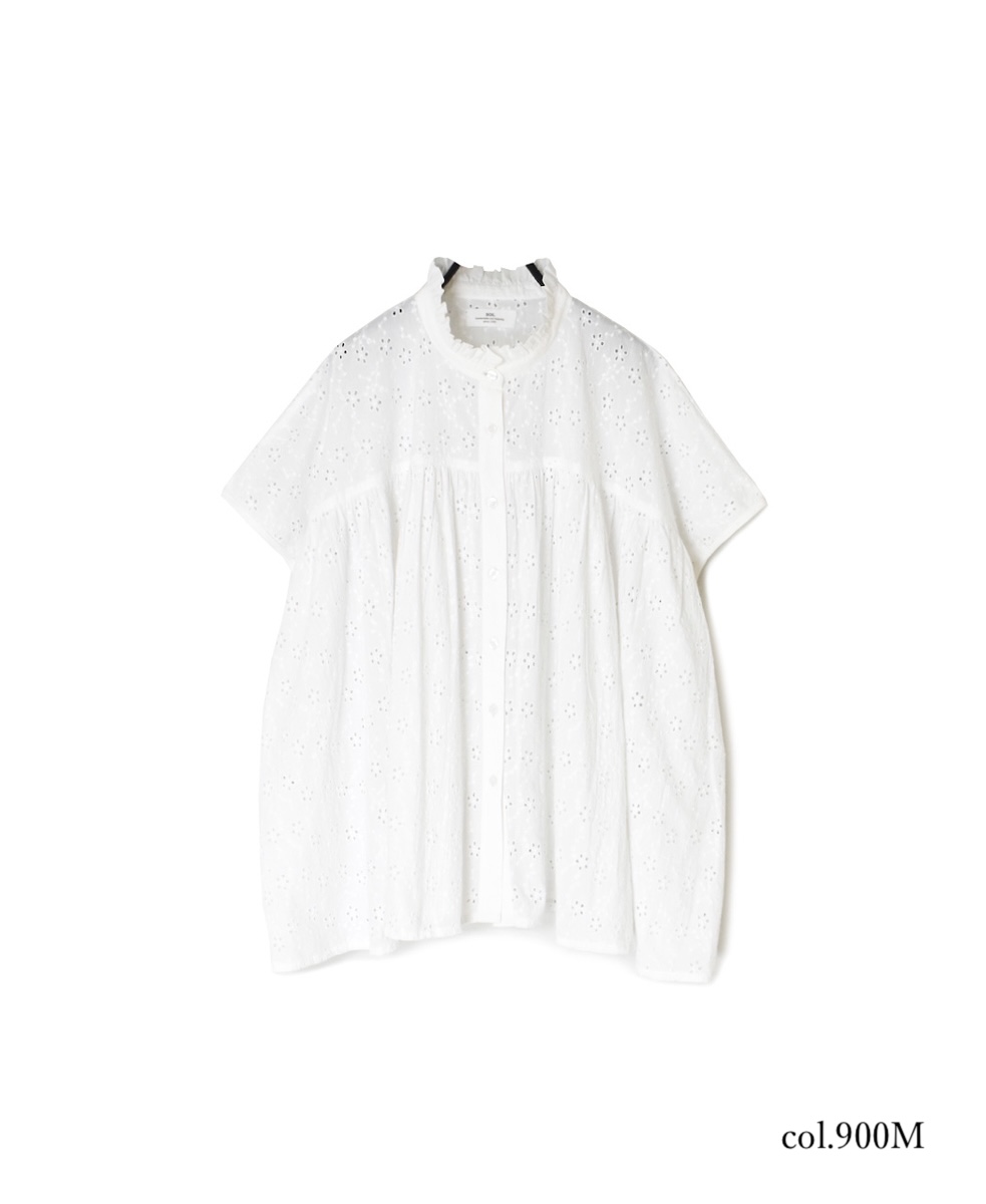NSL25071(シャツ) ALL HEMLA FRILL CPLLAR FRENCH/SL SHIRT