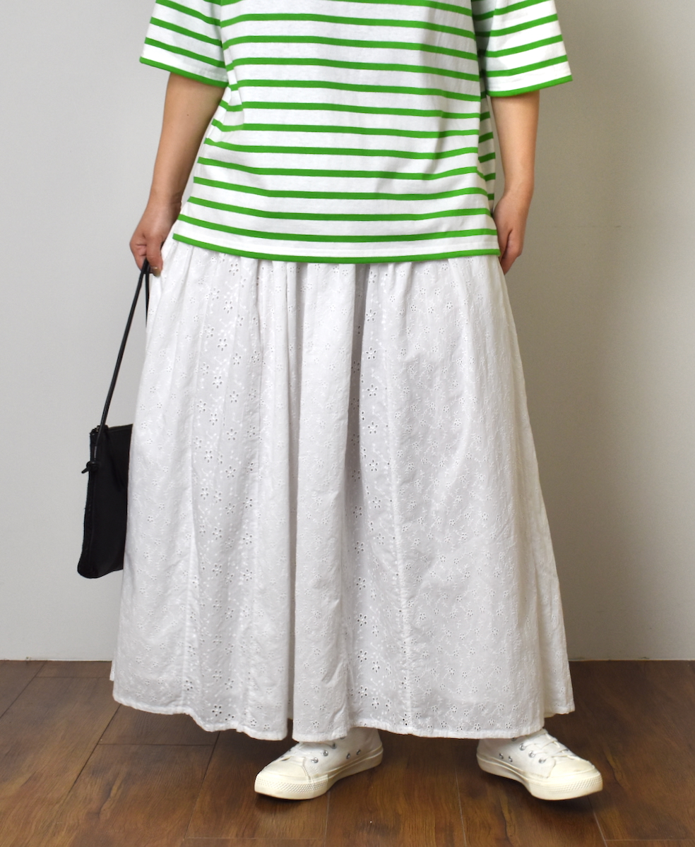 NSL25073(スカート) ALL HEMLA PATCH WORK GATHERED SKIRT