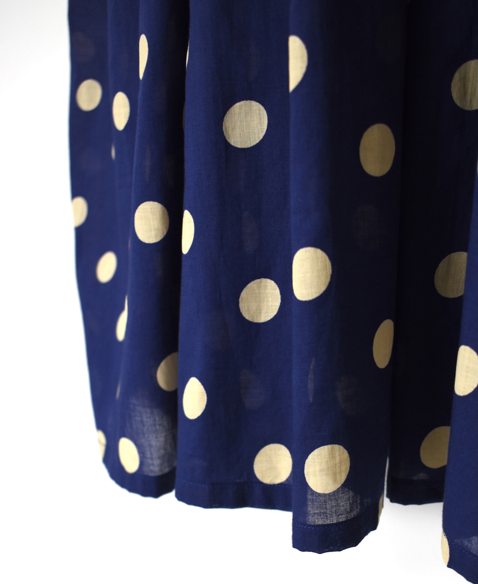 NSL25011(ワンピース)80sCOTTON VOILE DOT PRINT CREW-NECK PULLOVER DRESS