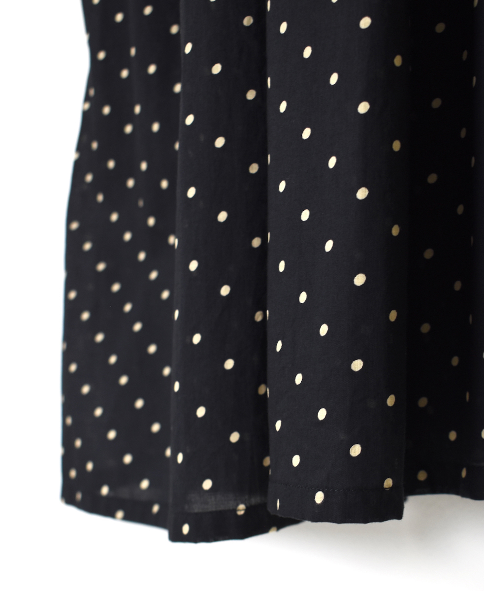 NSL25011(ワンピース)80sCOTTON VOILE DOT PRINT CREW-NECK PULLOVER DRESS