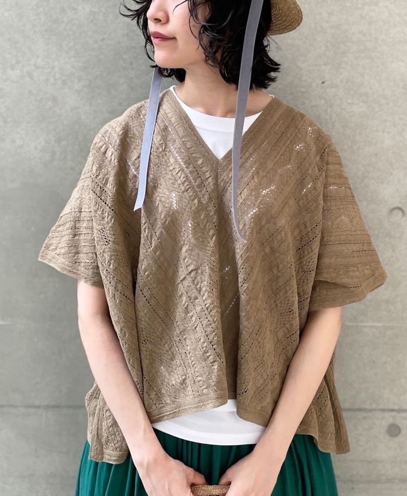 NSL23052 (ポンチョ) VOILE LACE ALL LACE PONCHO