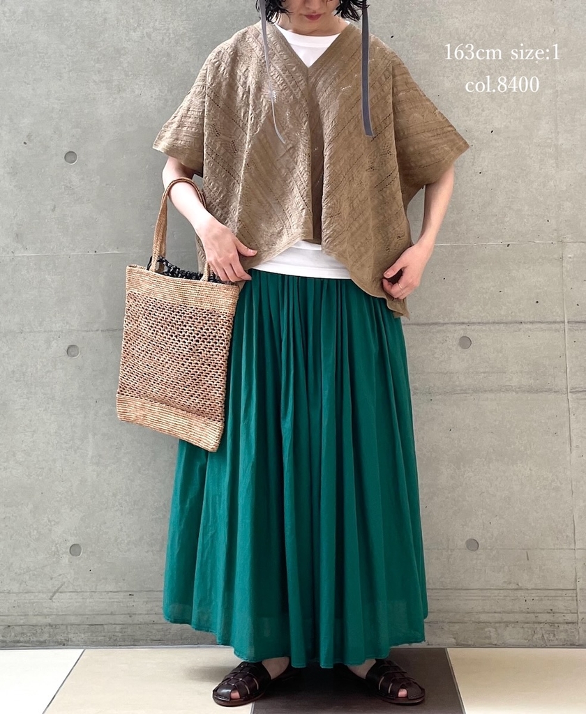 NSL23052 (ポンチョ) VOILE LACE ALL LACE PONCHO