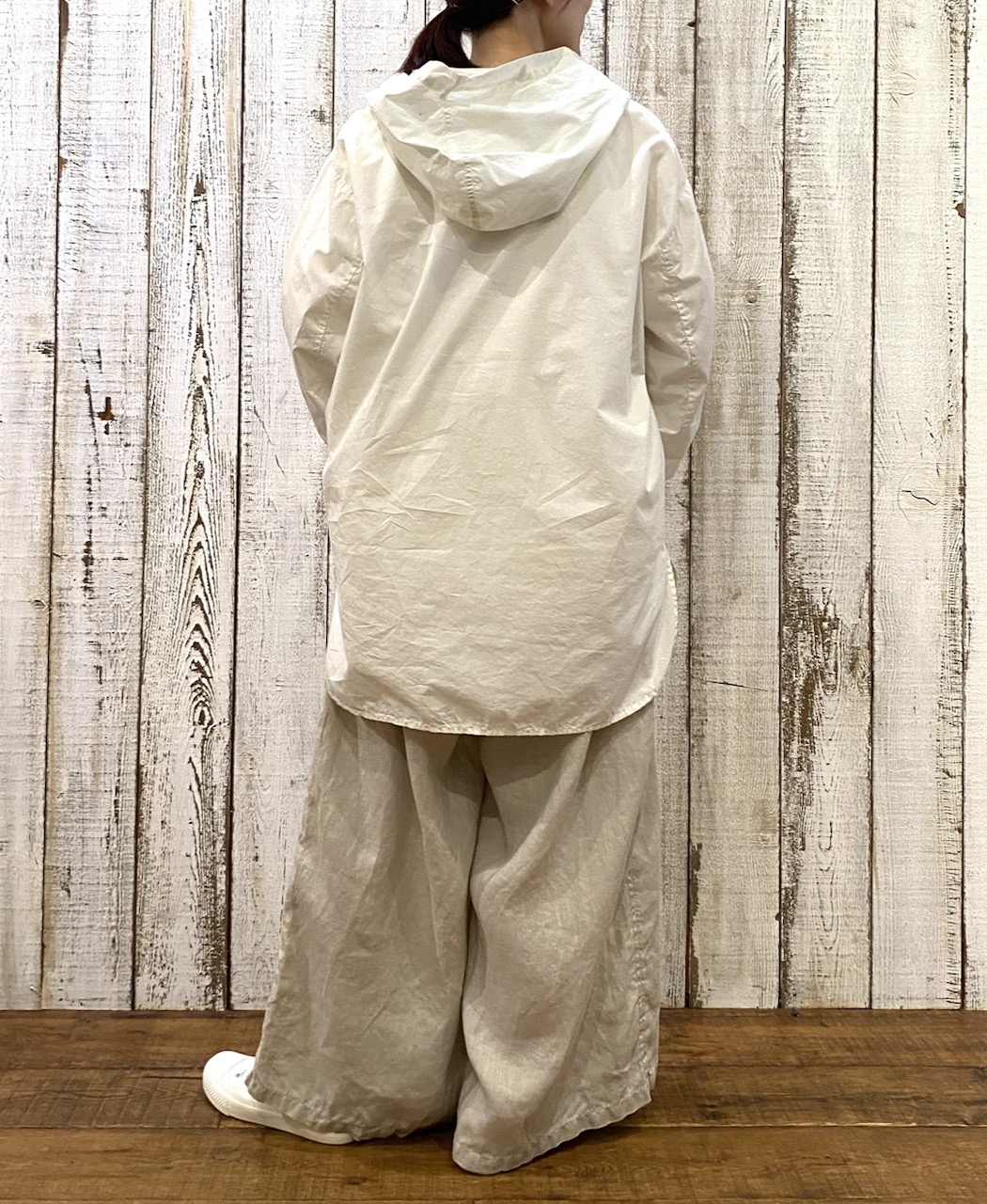 INHT2432CP (シャツ) 60s COTTON POPLIN OVERDYE HOODED PULLOVER SHIRT