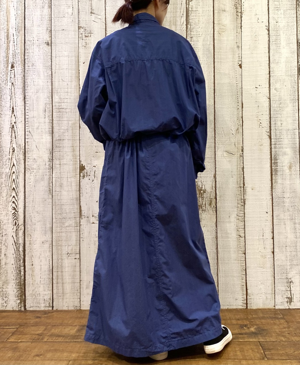 INHT2512STD(シャツ) COTTON STRIPE OVERDYE ONE-UP COLLAR SHIRT
