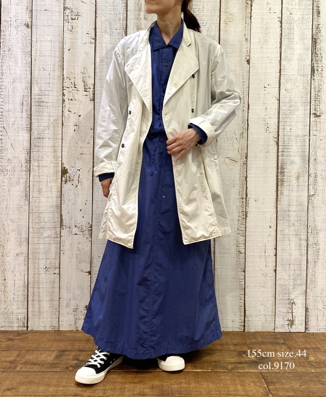 INHT2431CP(ジャケット) 60s COTTON POPLIN OVERDYE STAND COLLAR DOUBLE BREAST JACKET