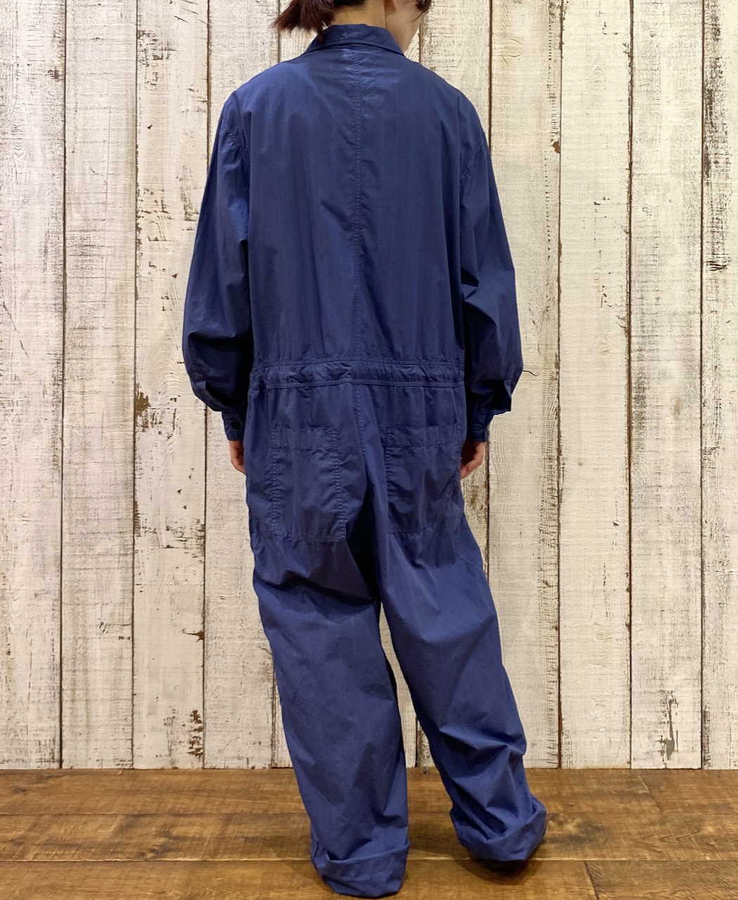 INHT2511STD(シャツ) COTTON STRIPE OVERDYE ONE-UP COLLAR OVERALLS