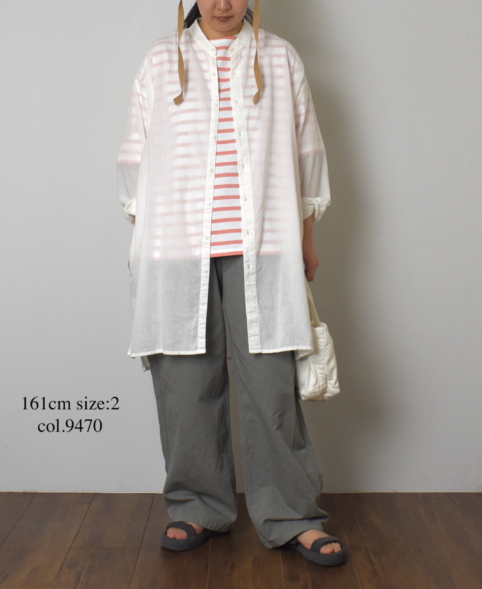 NAM1203KCL (パンツ) COTTON LINEN ONE-TUCK PANTS