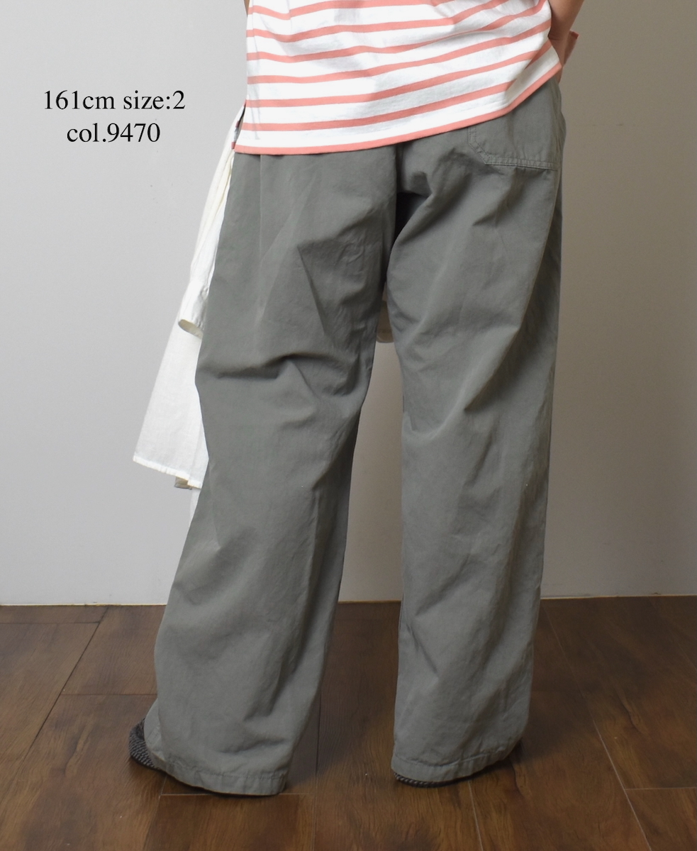 NAM1203KCL (パンツ) COTTON LINEN ONE-TUCK PANTS