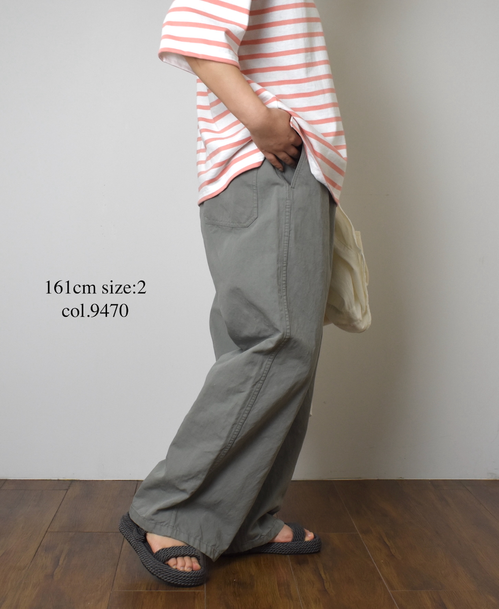 NAM1203KCL (パンツ) COTTON LINEN ONE-TUCK PANTS